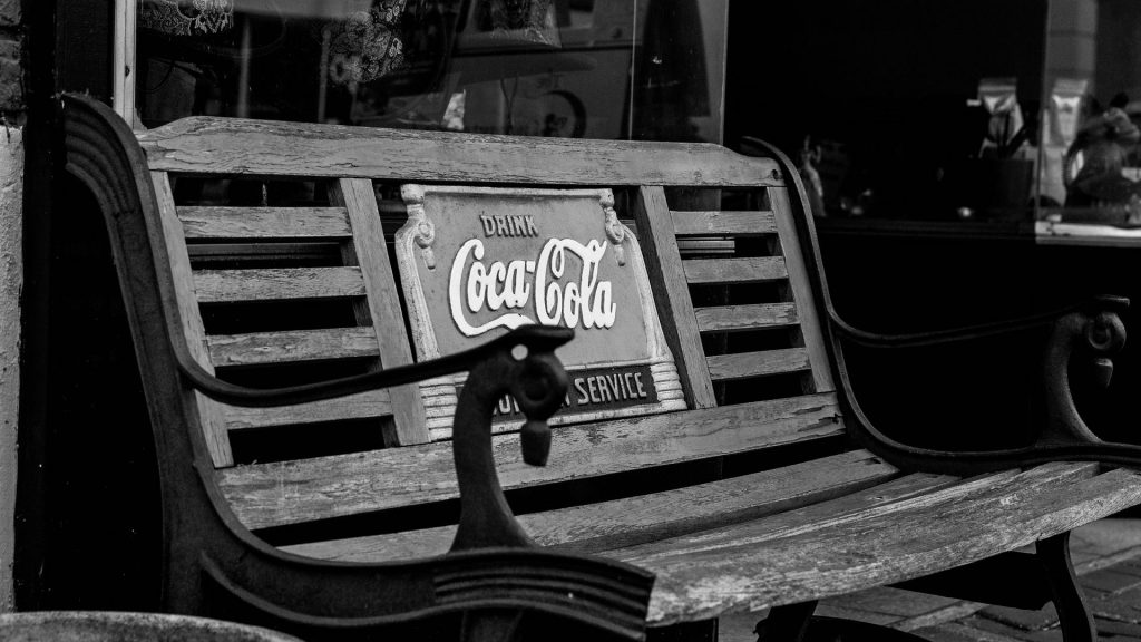 antique coca cola bench