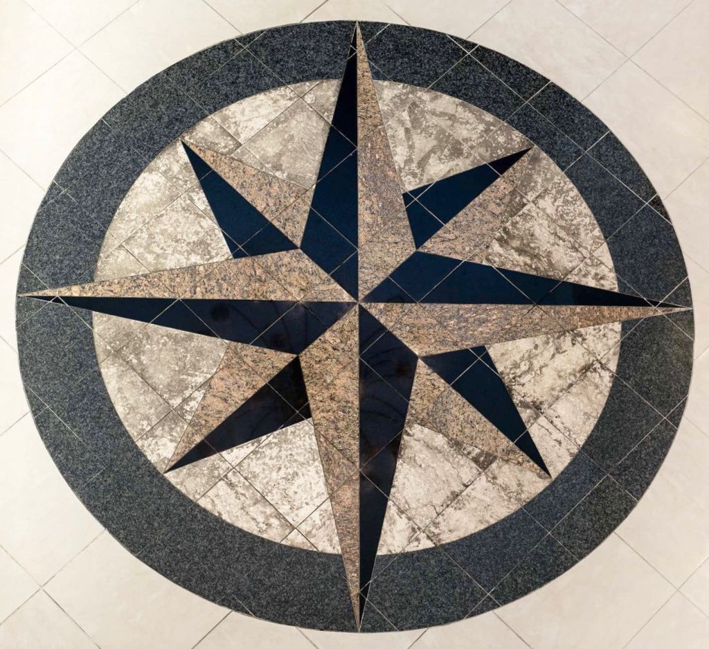 compass rose floor medallion